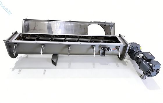 Easy Cleaning Stable Conveying U-Trough Screw Conveyor For Powder Processing In Stainless Steel