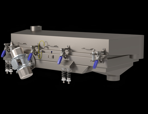 Buy Linear Vibrating Screen Machine With Large Screening Area Hygienic Easy Clean Design online manufacture