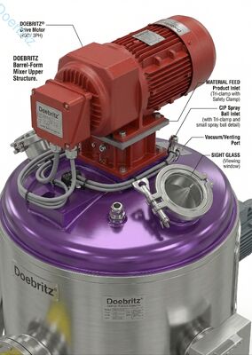kopen Doebritz Hoog-Efficiënte Verticale Poedermixer met Razendsnelle Vermenging, Vlekkeloze Homogeniteit en Ultra-Lage Residuen online vervaardiging